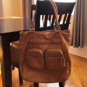 J Crew Tan Leather Shoulder Bag/Purse